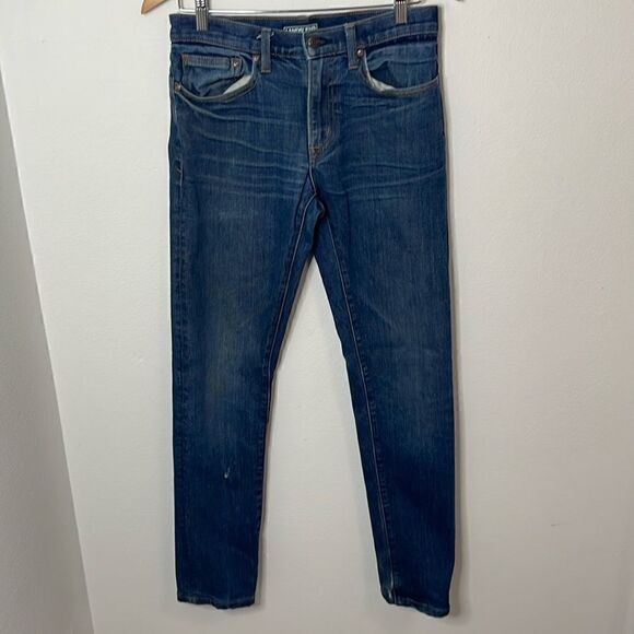 Lands’ End square rigger jeans.  Size 28.  Slim. Tall. Distressed. - Picture 4 of 8